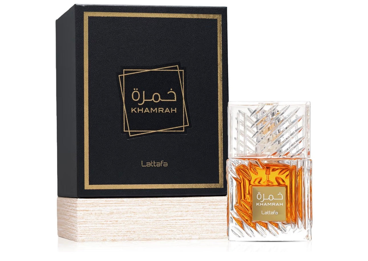 Lattafa Khamrah - Vanilla, Warm Spicy, Amber, Cinnamon - Eau de Parfum Long-Lasting Fragrance for Unisex, 3.40 Ounce / 100 ml