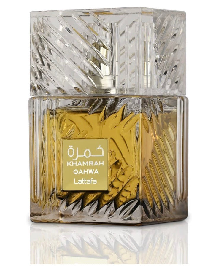 Lattafa Khamrah Qahwa - Vanilla, Warm Spicy, Cinnamon, Sweet - Eau de Parfum Long-Lasting Fragrance for Unisex, 3.40 Ounce / 100 ml