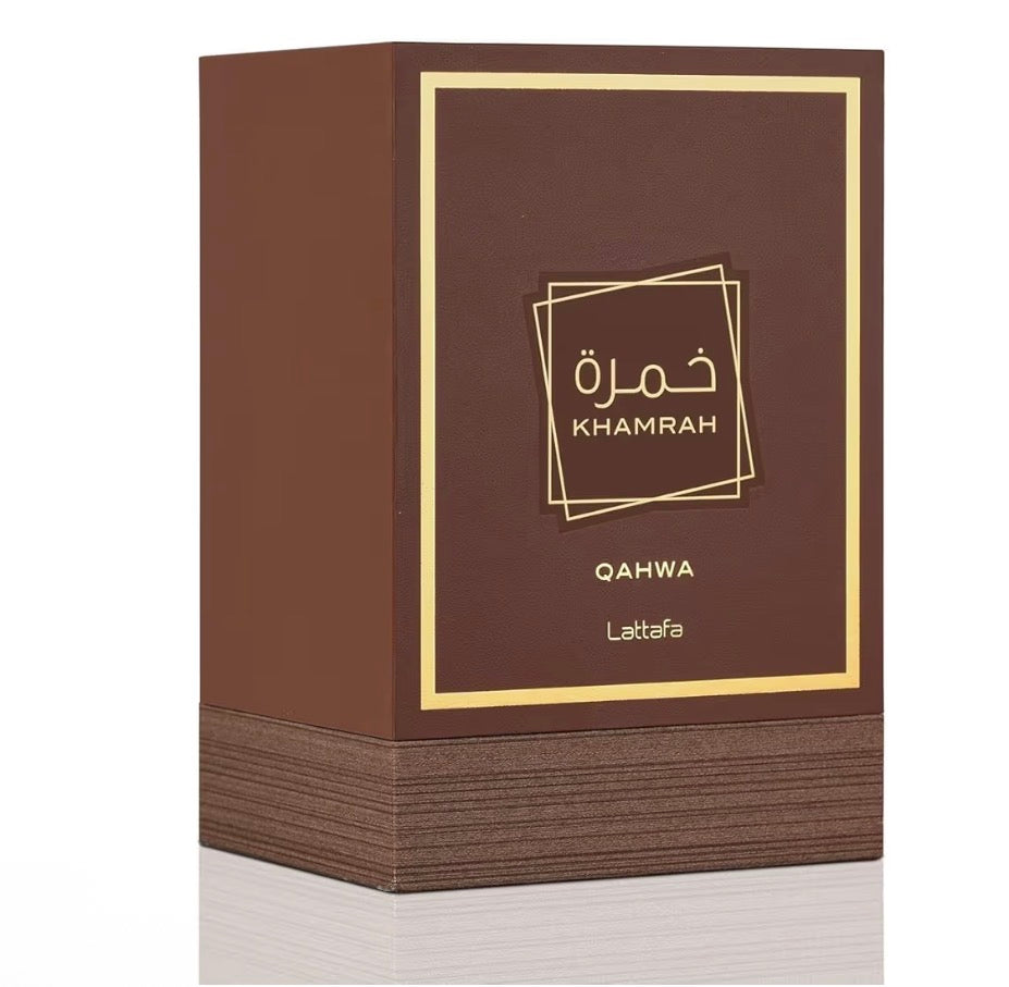 Lattafa Khamrah Qahwa - Vanilla, Warm Spicy, Cinnamon, Sweet - Eau de Parfum Long-Lasting Fragrance for Unisex, 3.40 Ounce / 100 ml