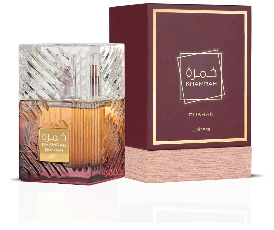 Lattafa Khamrah Dukhan for Unisex Eau de Parfum Spray, 3.4 Ounce / 100 ml