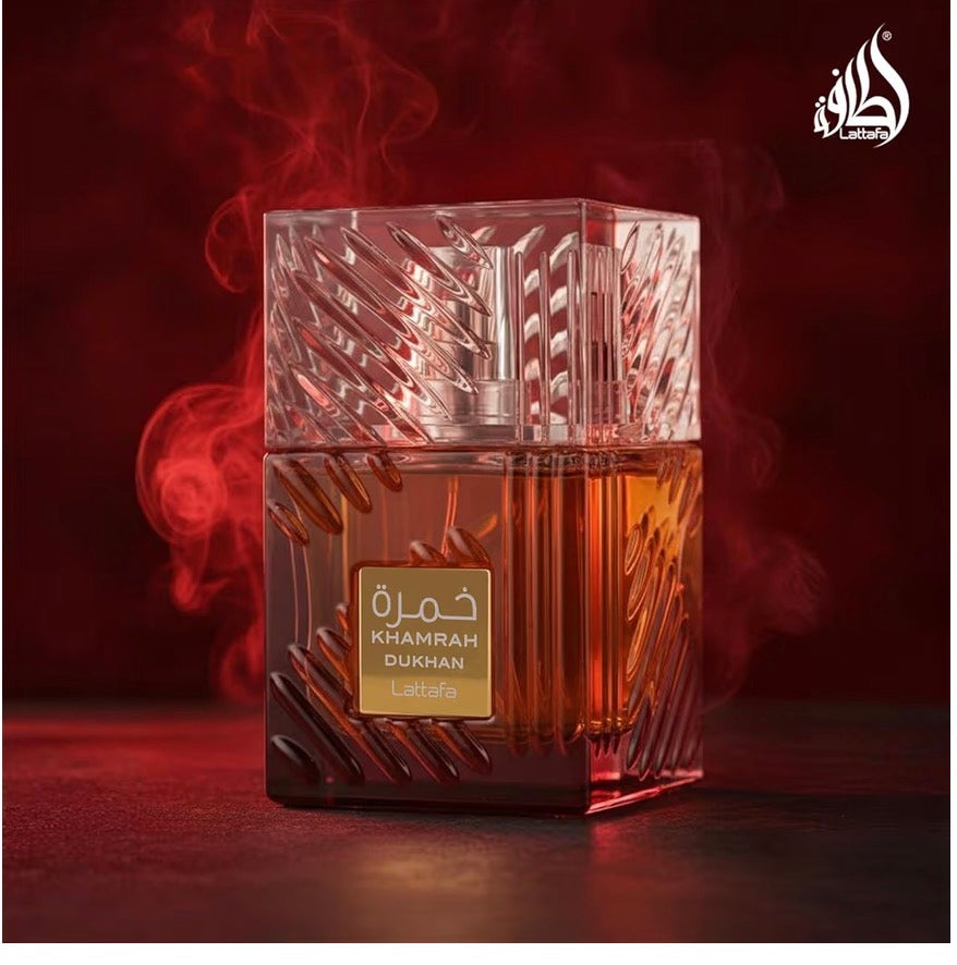 Lattafa Khamrah Dukhan for Unisex Eau de Parfum Spray, 3.4 Ounce / 100 ml