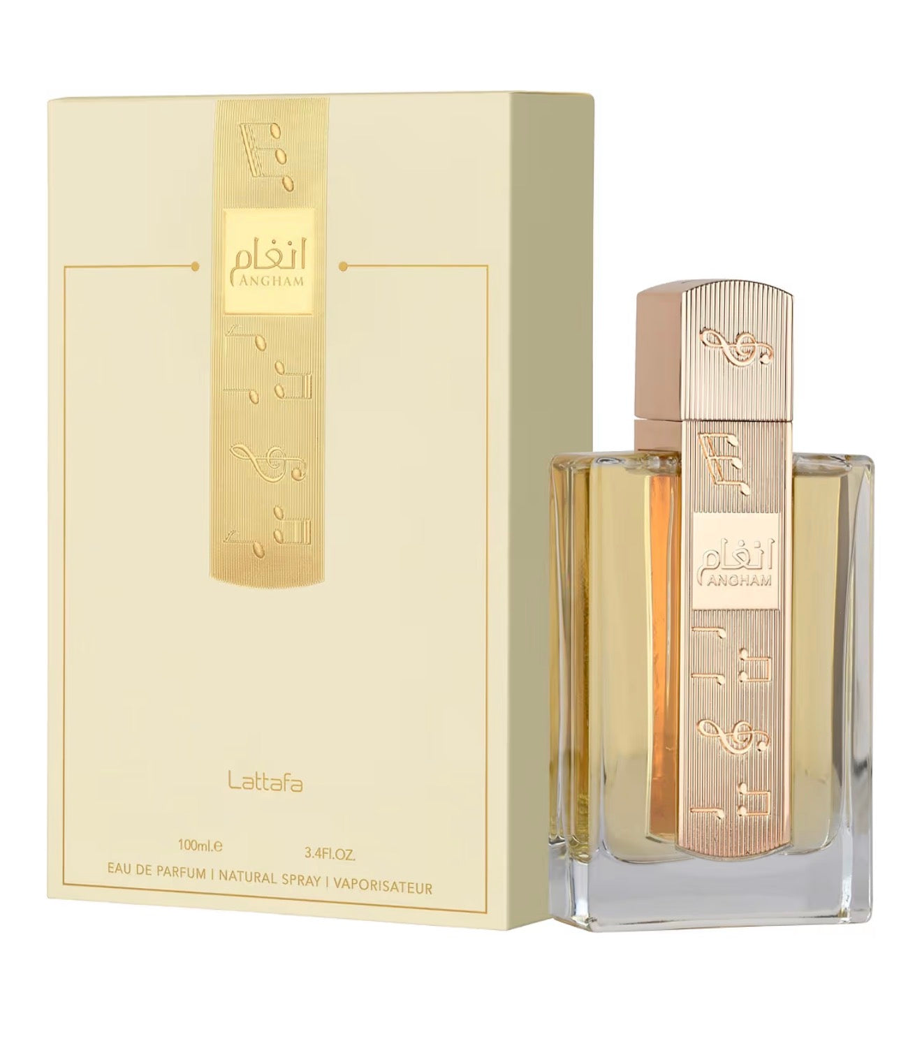 Lattafa Angham - Citrus, Lavender, Musk, Amber, Vanilla - Eau de Parfum Long-Lasting Fragrance for Unisex, 3.40 Ounce / 100 ml