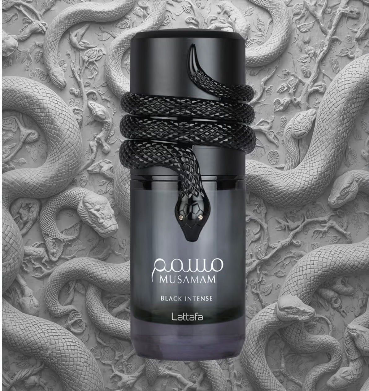 Lattafa Musamam Black Intense – Spicy, Woody, Amber, Aromatic – Eau de Parfum Spray Long-Lasting Fragrance for Unisex, 3.4 Ounce / 100 ml