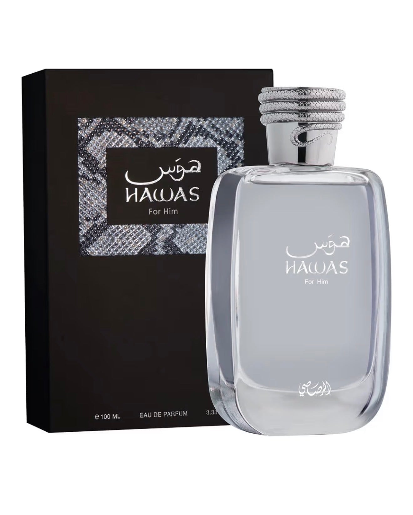 RASASI Hawas For Men Eau De Parfum Spray 100ML (3.4 Oz) - Long Lasting Arabian Perfume, Premium Perfume Men, Ideal for Special Occasions & Daily Elegance, A Bold and Captivating Fragrance