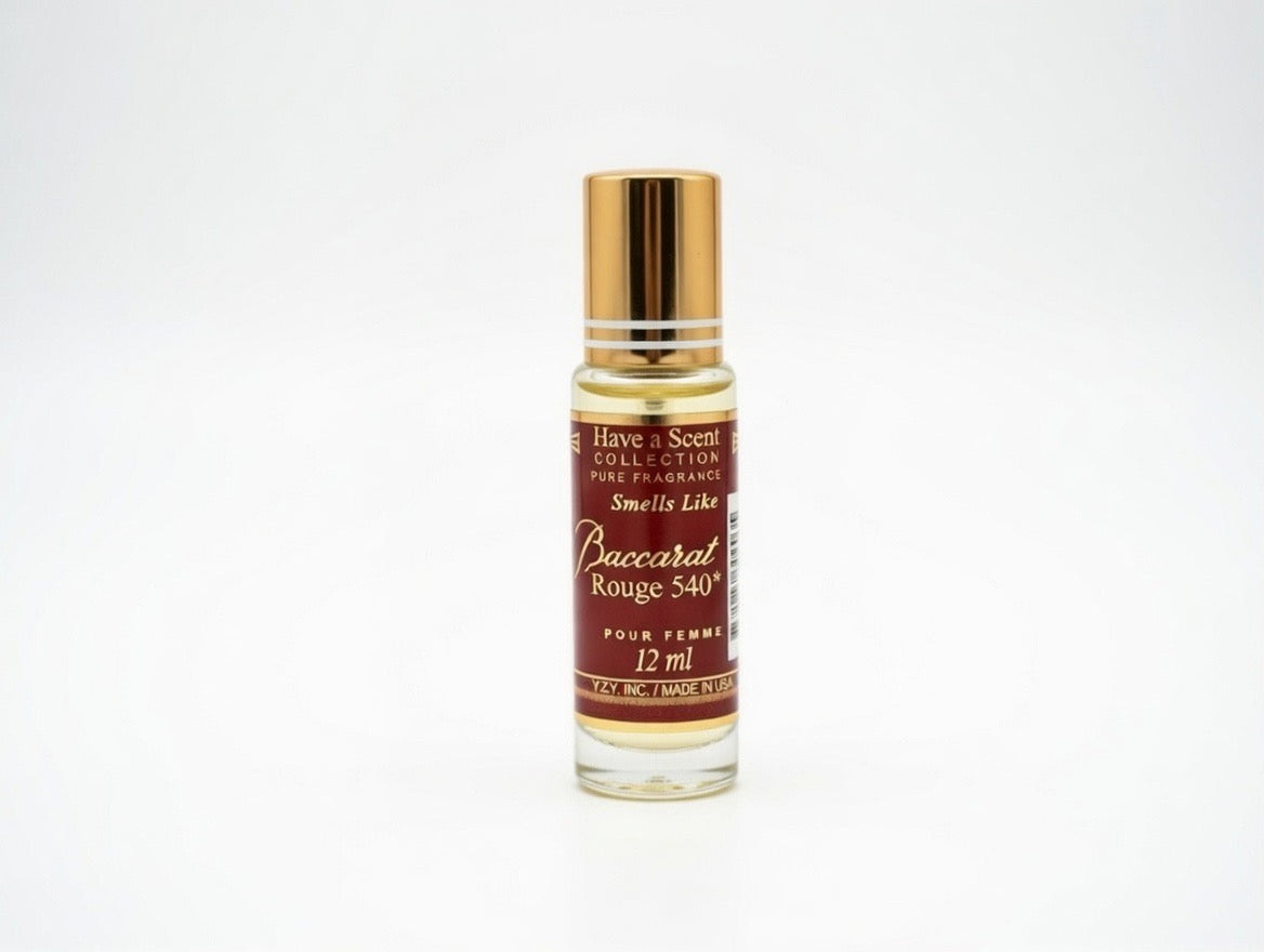 Inspired by Bakarat Rouge 540 • Warm amber, saffron & woody notes • Long-lasting concentrated perfume oil (pack of 1)
